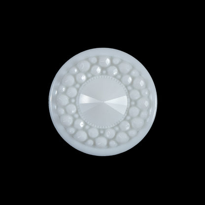White 3-Dimensional Dotted Shank-Back Button - 36L/23mm