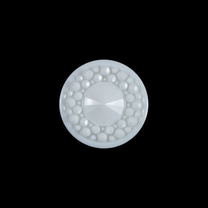 White 3-Dimensional Dotted Shank-Back Button - 30L/19mm