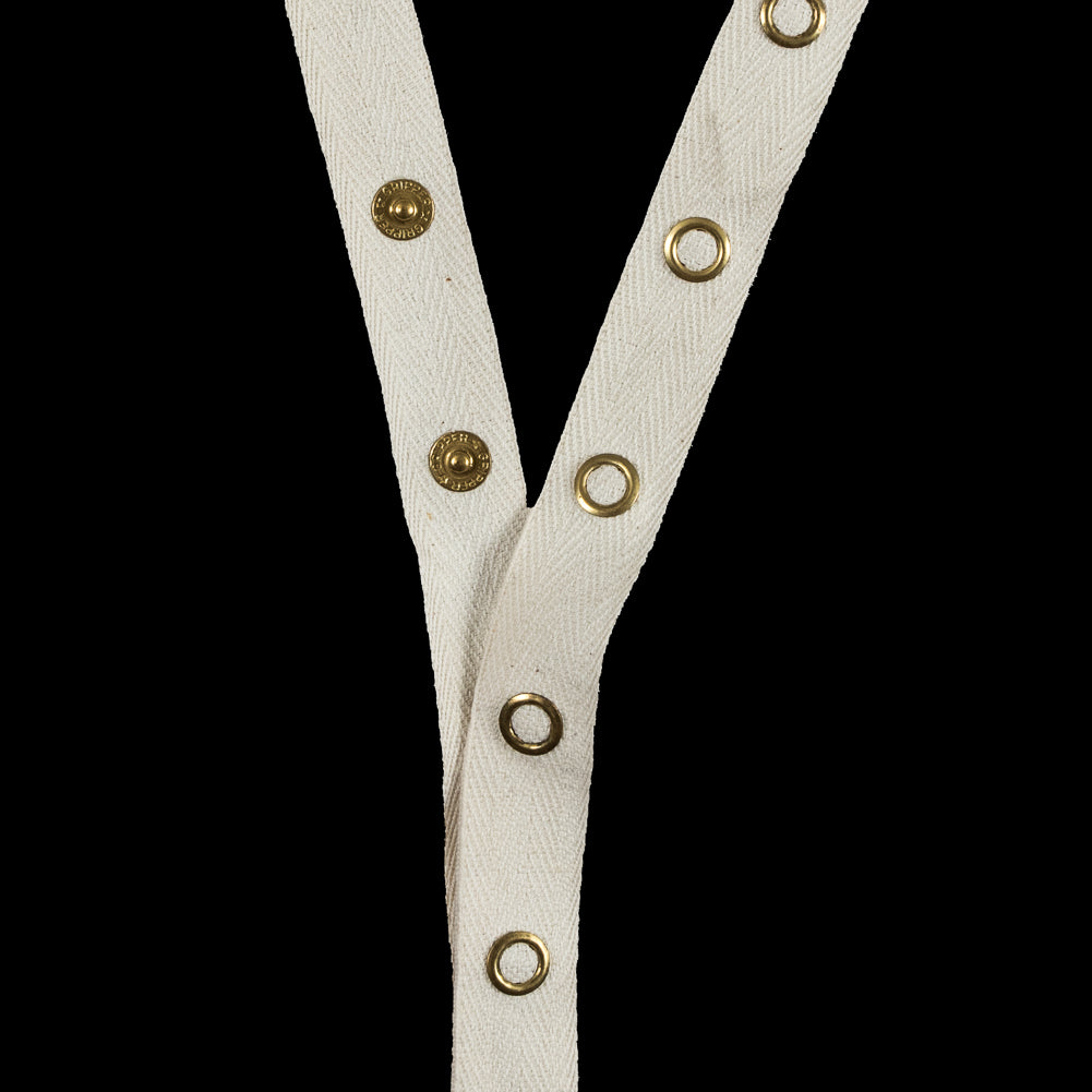 Natural and Gold Snap Tape - 0.75" Detail