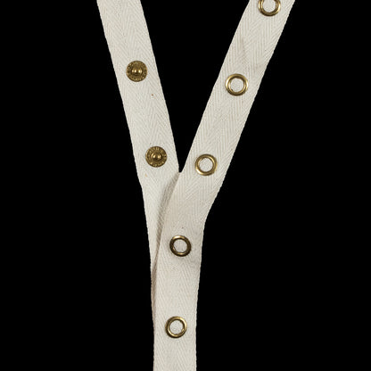 Natural and Gold Snap Tape - 0.75" Detail