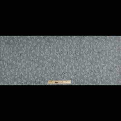Gray Spotted Floral Silk Chiffon - Folded