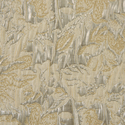 Metallic Silver and Sea Mist Abstract Floral Brocade/Jacquard Full
