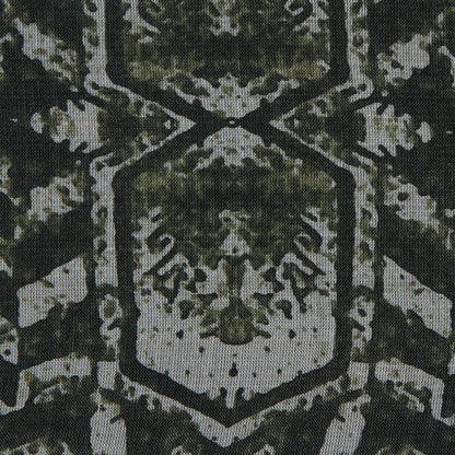 Rifle Green Tribal Printed Silk Chiffon Detail