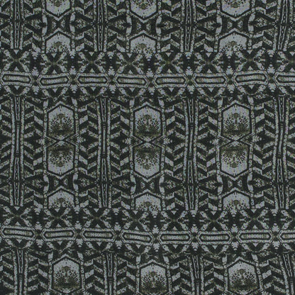 Rifle Green Tribal Printed Silk Chiffon