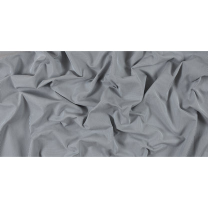 White and Cool Gray Striped Polyester Woven Full