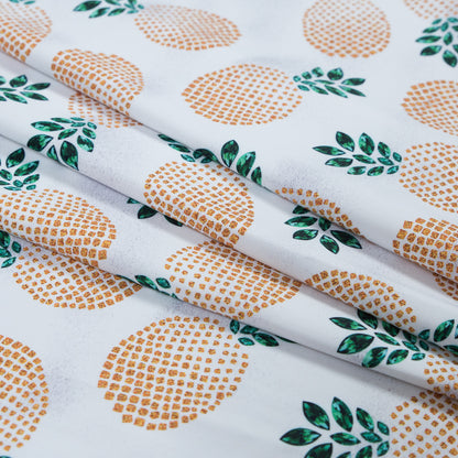 Compression Swimwear Tricot, UV Protective with Aloe Vera Microcapsules - White Pineapple - Caye Collection Folded