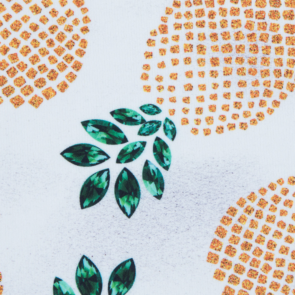 Compression Swimwear Tricot, UV Protective with Aloe Vera Microcapsules - White Pineapple - Caye Collection Detail