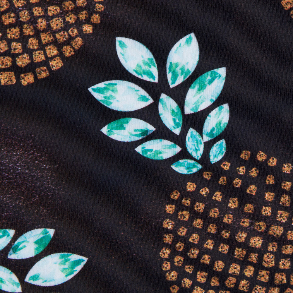 Compression Swimwear Tricot, UV Protective with Aloe Vera Microcapsules - Brown Pineapple - Caye Collection Detail