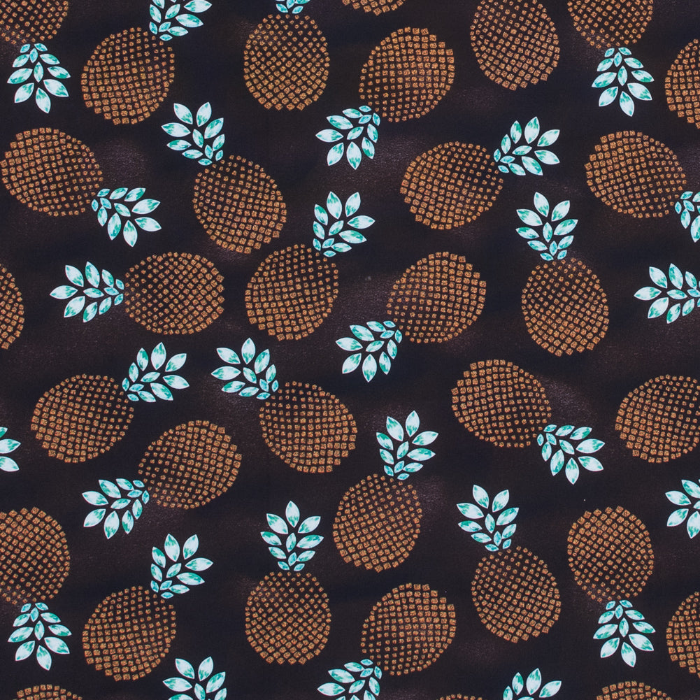 Compression Swimwear Tricot, UV Protective with Aloe Vera Microcapsules - Brown Pineapple - Caye Collection