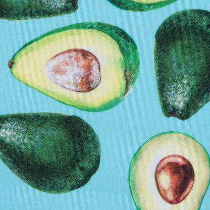 Compression Swimwear Tricot, UV Protective with Aloe Vera Microcapsules - Aqua Avocados - Caye Collection Full