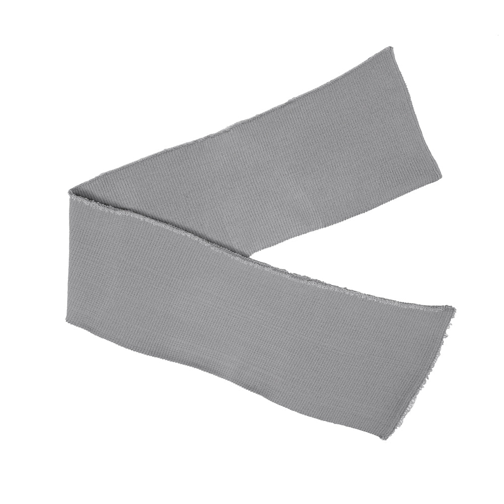 Silver Heavy Rib Knit Trim - 7" x 38"