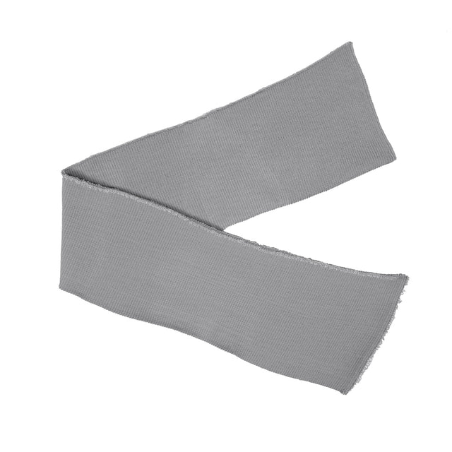 Silver Heavy Rib Knit Trim - 7" x 38"