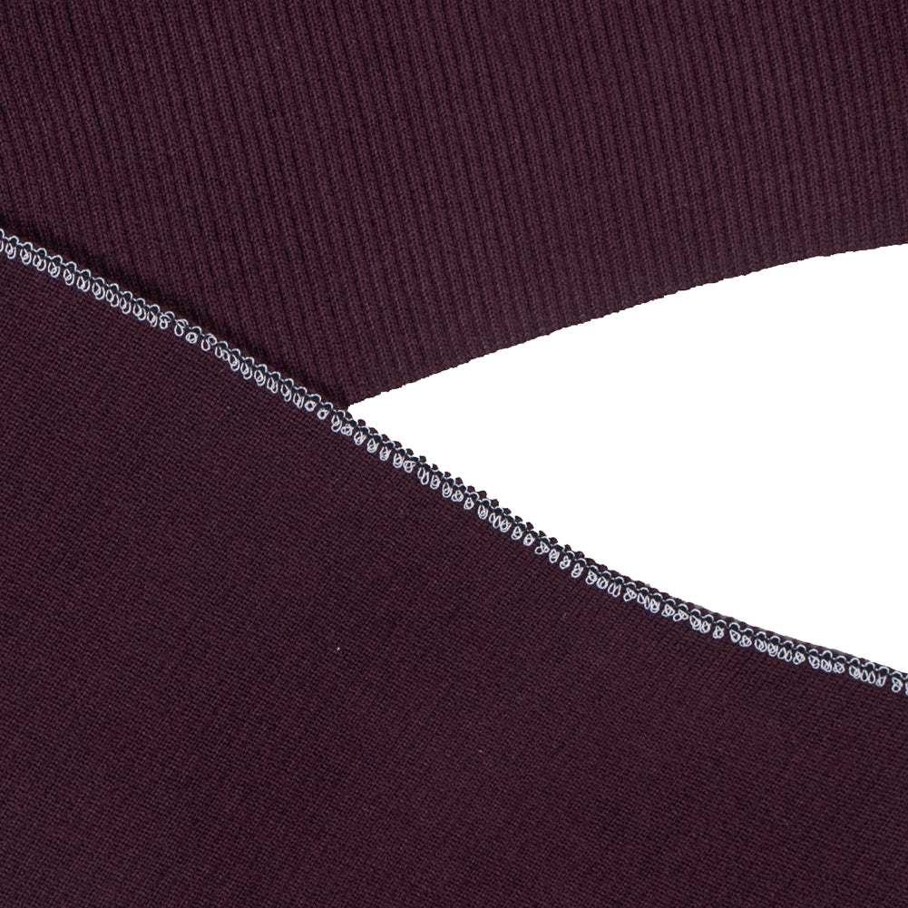 Dark Maroon Heavy Rib Knit Trim - 7" x 38" Detail