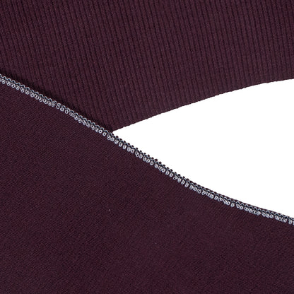 Dark Maroon Heavy Rib Knit Trim - 7" x 38" Detail