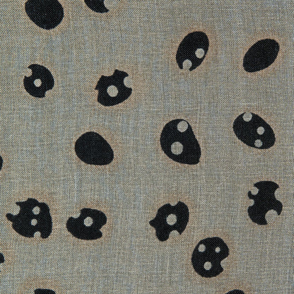 Beige and Black Spotted Silk Organza Detail