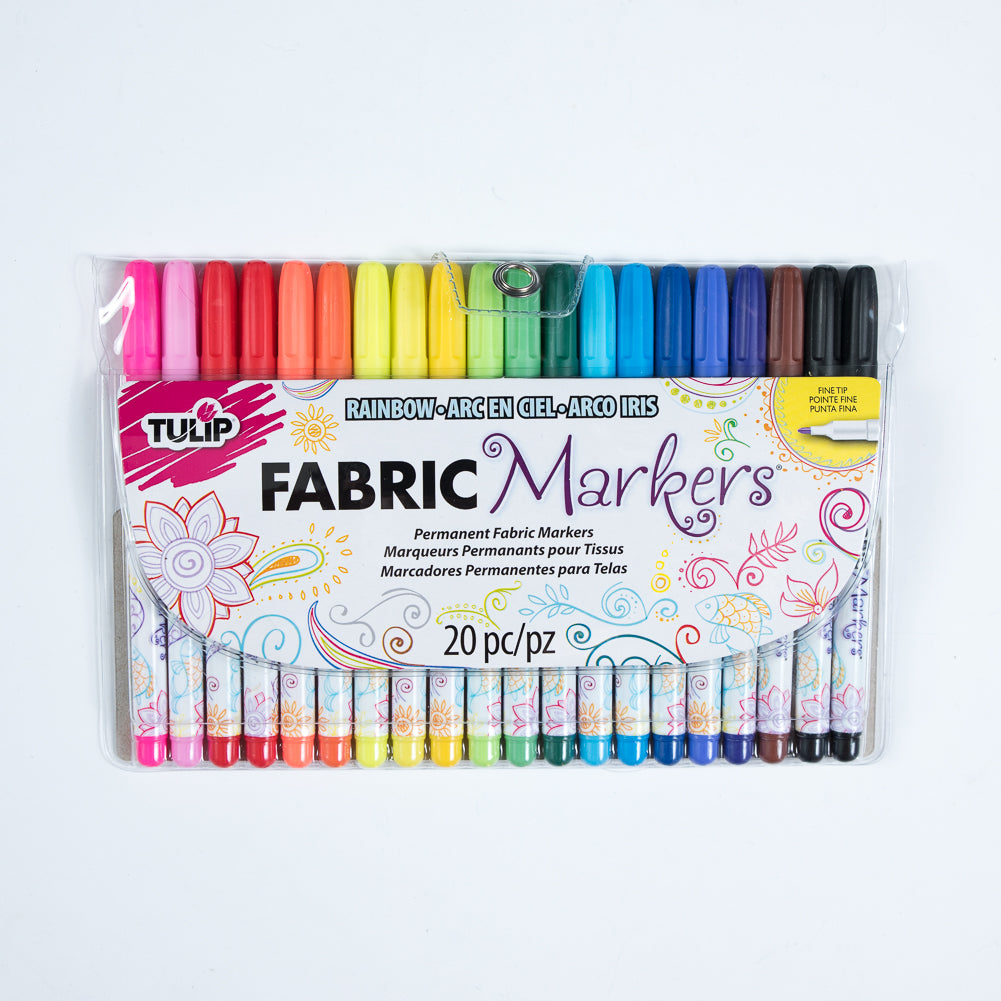 Tulip Fine Tip Fabric Markers - 20 Pack