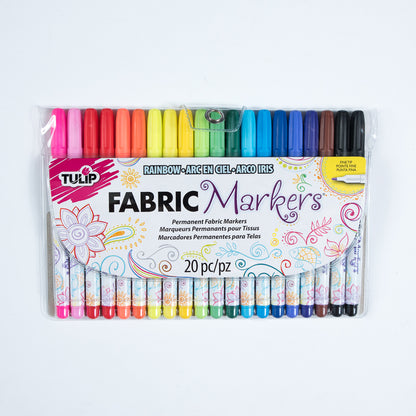 Tulip Fine Tip Fabric Markers - 20 Pack