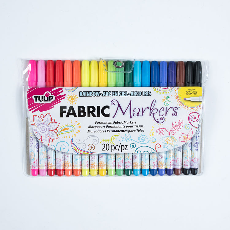 template--26688905969737__main-Tulip Fine Tip Fabric Markers - 20 Pack