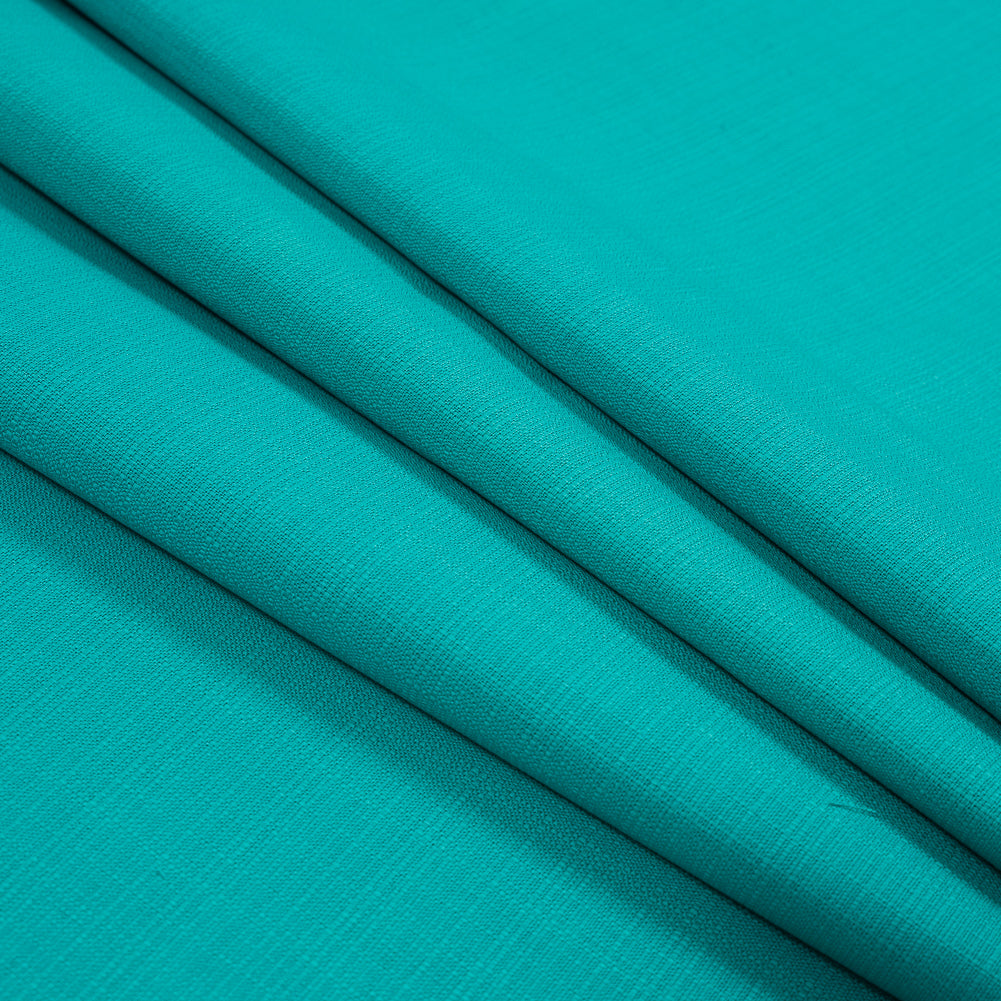 Aqua Green Cotton Woven with Give Folded