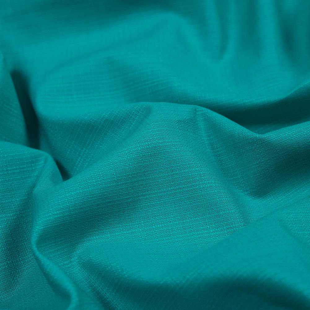 Aqua Green Cotton Woven with Give Detail