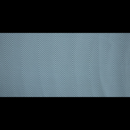 Light Pond Blue Chevron Burn-out Polyester Chiffon Full