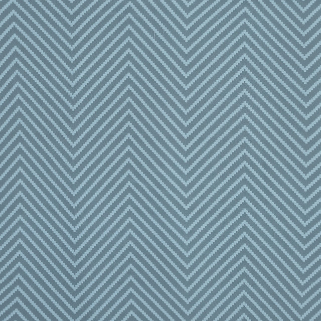 Light Pond Blue Chevron Burn-out Polyester Chiffon