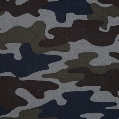 Waxy Camouflage Printed Stretch Polyester Shirting Detail