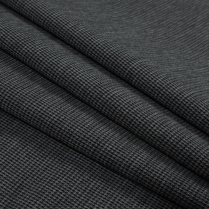 Black and Gray Stretch Houndstooth Double Knit Folded