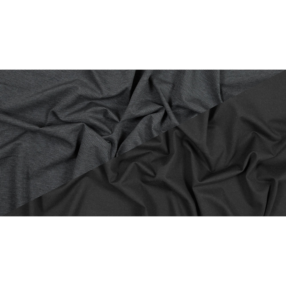 Black and Gray Stretch Houndstooth Double Knit Full