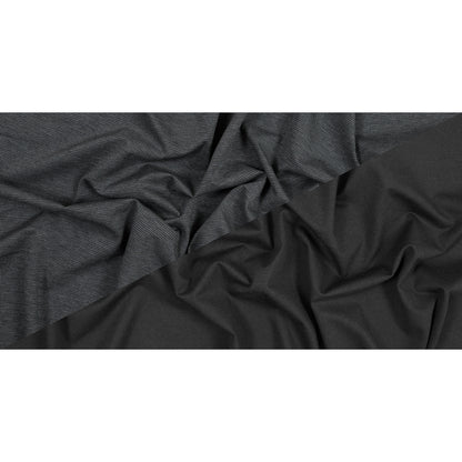 Black and Gray Stretch Houndstooth Double Knit Full