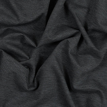Black and Gray Stretch Houndstooth Double Knit