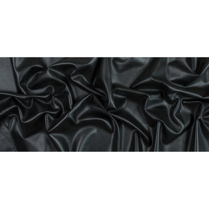 Black Wool Felted Coating with Speckled Laminate Folded