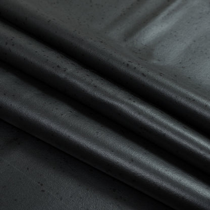 Black Wool Felted Coating with Speckled Laminate Detail