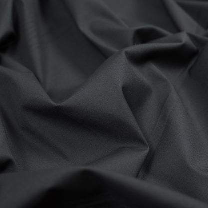 Jet Black Stretch Cotton Poplin Detail