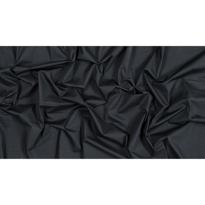 Jet Black Stretch Cotton Poplin Full