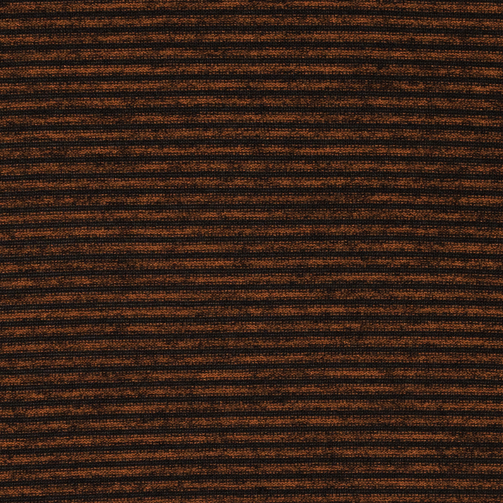 Rust and Black Striped Sweater Knit