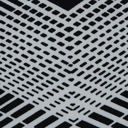 Black and White Geometric Polyester Jersey Detail