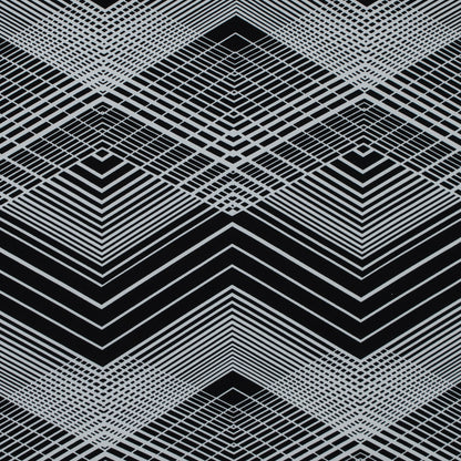 Black and White Geometric Polyester Jersey