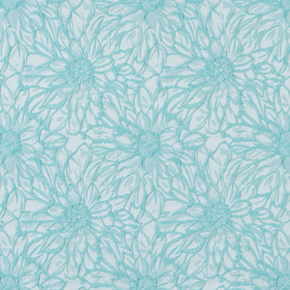 Aqua 3D Floral Jacquard