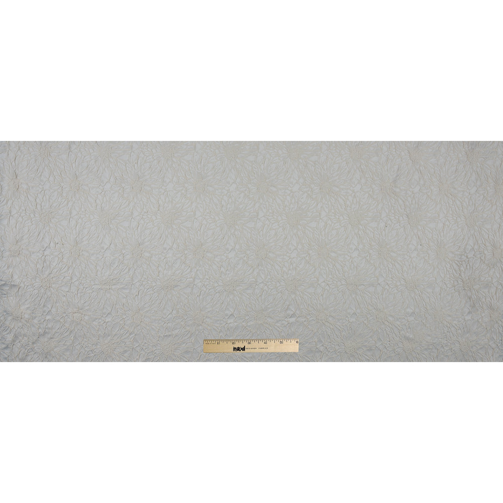 Ivory 3D Floral Jacquard Folded