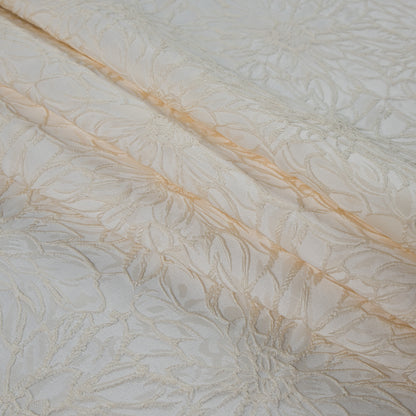 Ivory 3D Floral Jacquard Detail