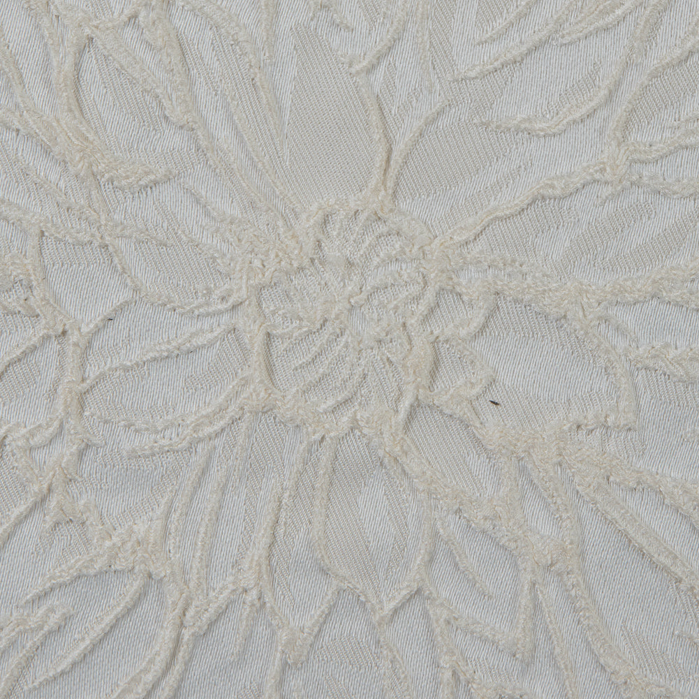 Ivory 3D Floral Jacquard Full