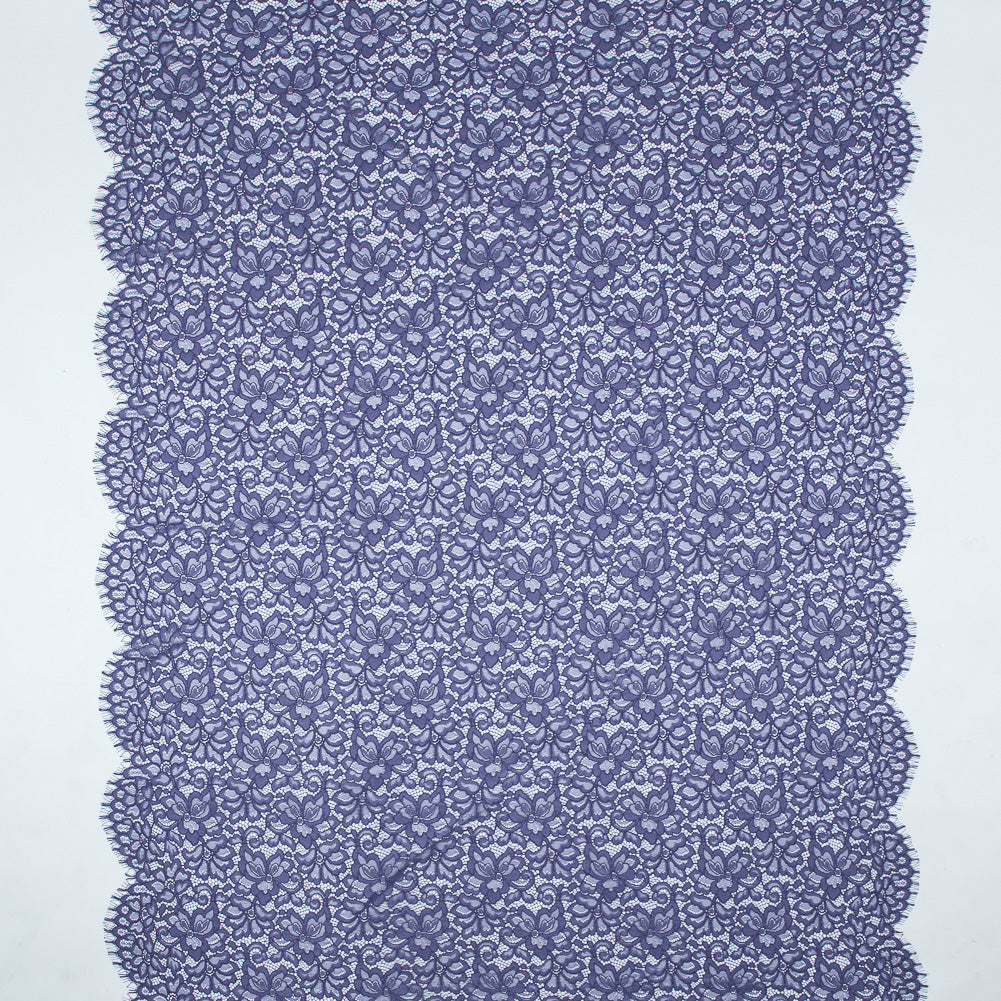 Re-Embroidered Lace Panel - Purple Floral Full