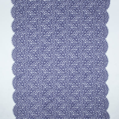 Re-Embroidered Lace Panel - Purple Floral Full