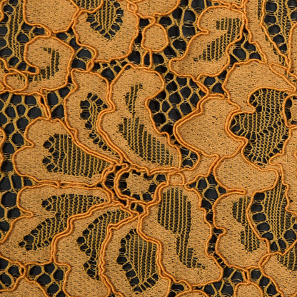 Re-Embroidered Lace Panel - Butterscotch Floral Full
