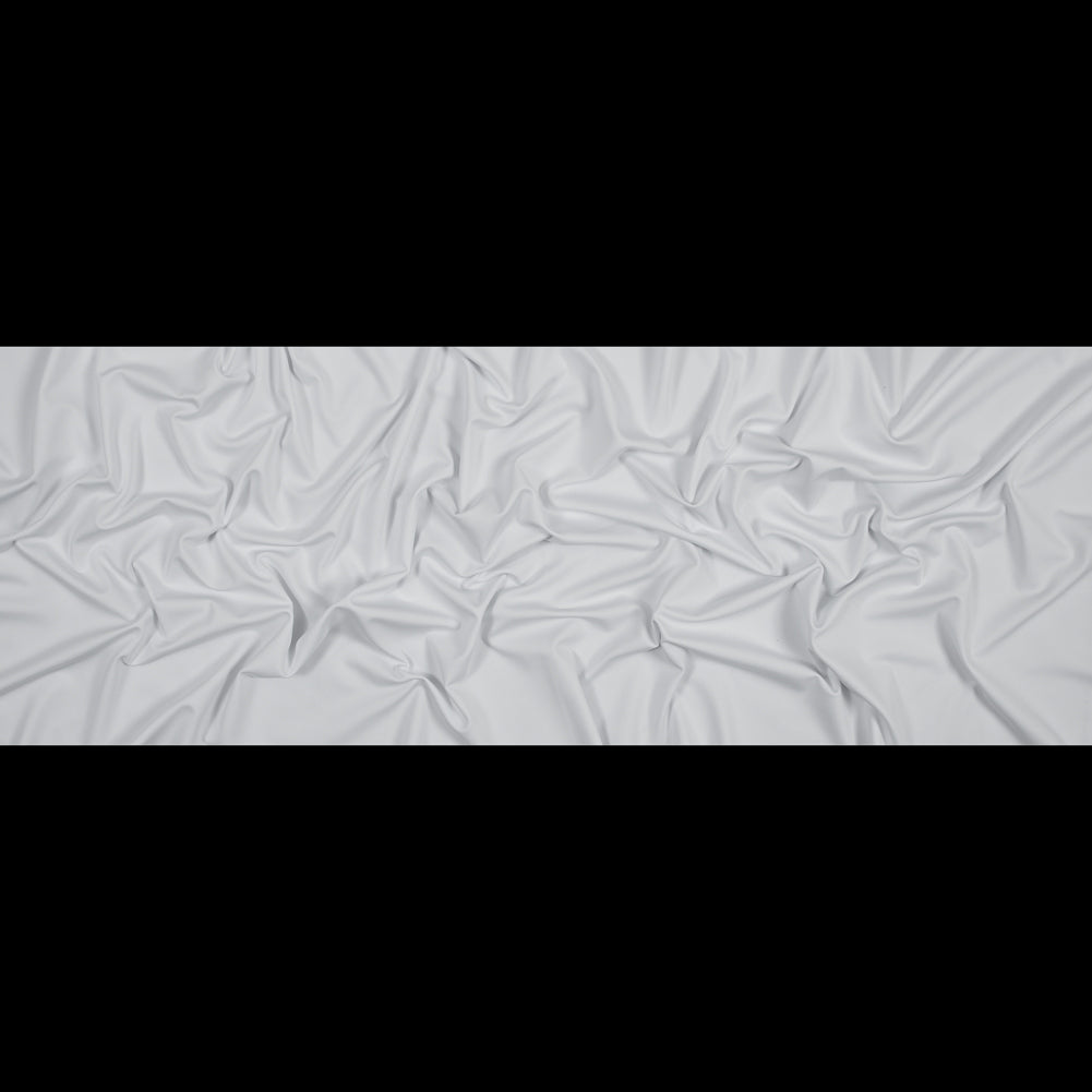 White Antibacterial and Wicking Polyester Jersey Folded