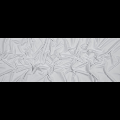 White Antibacterial and Wicking Polyester Jersey Folded