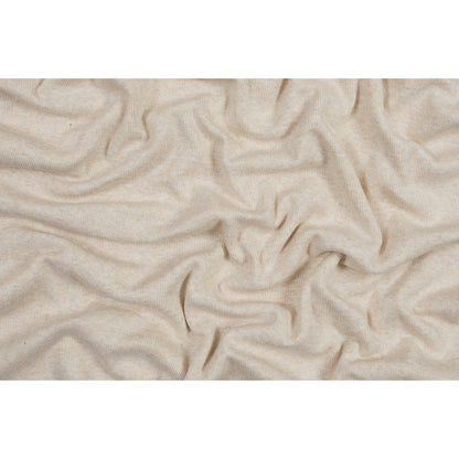 Tubular Bamboo Rib Knit - Heathered Almond Folded