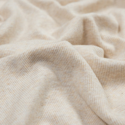 Tubular Bamboo Rib Knit - Heathered Almond Full