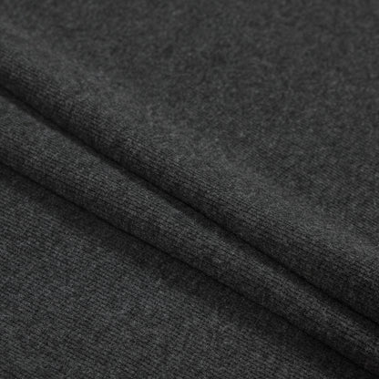 Heathered Charocal Tubular Bamboo Rib Knit Folded